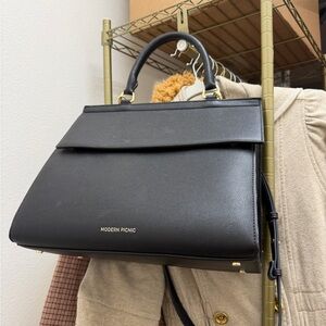Modern Picnic Black Handbag